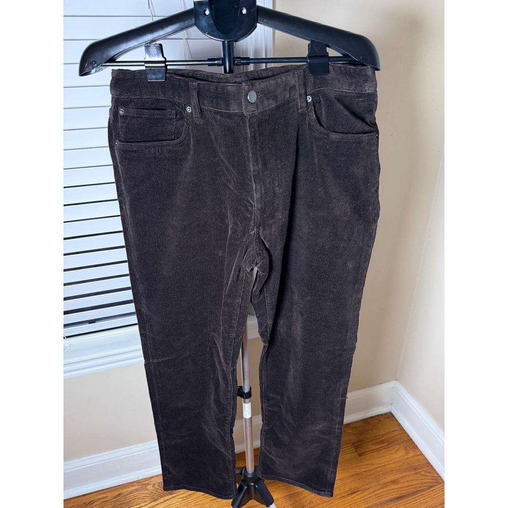 Quince Mens Organic Stretch Corduroy 5-Pocket Pants Slim Espresso Brown 33x30